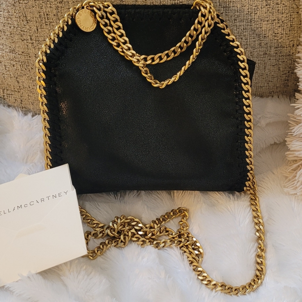 Stella McCartney Falabella Mini Vegan Faux Leather Crossbody Gold Chain NWOT